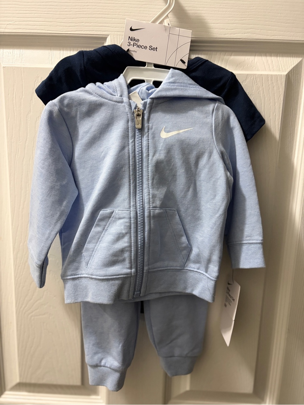 Nike Light Blue Kids 3-Piece Hoodie & Joggers Set